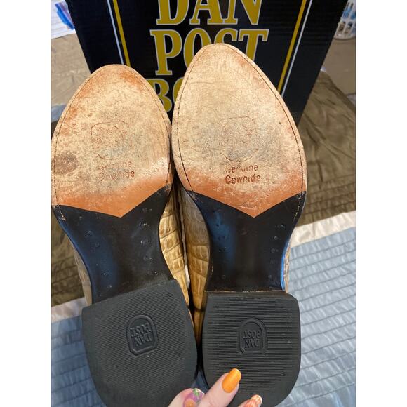 Dan Post sand caiman print Men\'s cowboy boots size 10 main image 11